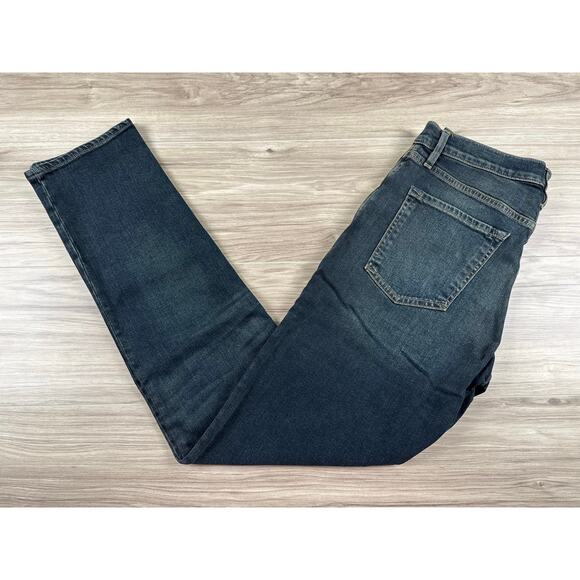 Flint and Tinder All American Stretch Denim Straight Fit Dark Overdye Jeans - Picture 2 of 8